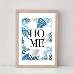Blue Palms Home - Art Print/ Plaque