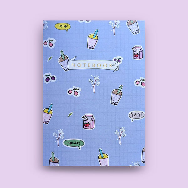 A5 Bullet Dot Journal Notebook 40 pages - Bubble Tea