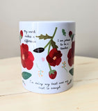 Personalised Mug - Affirmation For Teachers Red Camellias