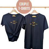 Personalised Couple Tshirt - Couple Custom Names