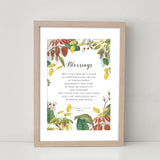 Personalised Message/ Quote art print - Yellow Acacia