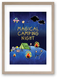 Magical Camping Night - Art Print/ Plaque