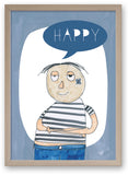 Happy - Art Print/ Plaque