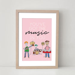 You've Got The Music In You Pink - Art Print/ Plaque