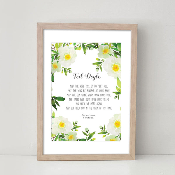 Personalised Art Print - Paeonia Krinkle