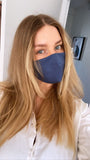 Plain Cotton Reusable Face Masks With Filter Pocket