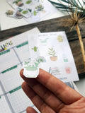 Planner stickers - Potted Plants, Coffee And Books
