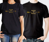 Personalised Couple Tshirt - Couple Custom Names