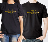 Personalised Couple Tshirt - Couple Custom Names