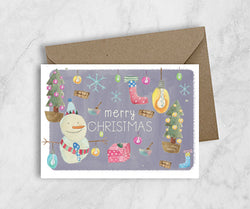 Christmas Greeting Card - Snowman