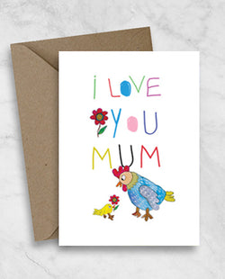 Mother's Day Greeting Card - I love you mum
