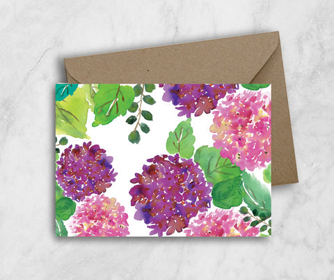 Greeting/ Gift Card - Hydrangea Garden