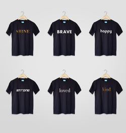 Kids Short Sleeve T-shirt - Affirmation Inspirational Words