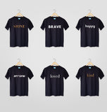 Kids Short Sleeve T-shirt - Affirmation Inspirational Words