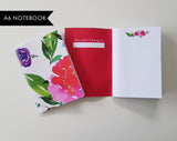 A6 Premium Notebook - Magenta Florals