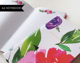 A6 Premium Notebook - Magenta Florals
