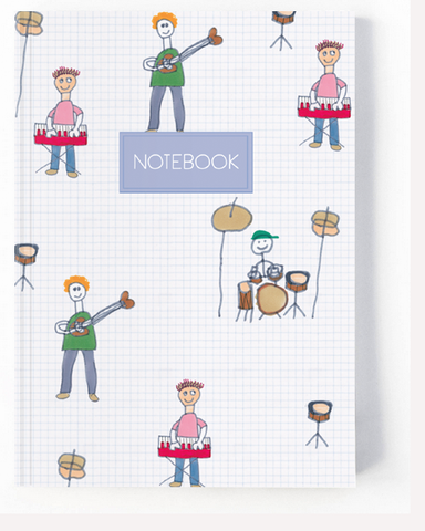 Musician Band Notebook - White