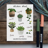 Planner stickers - House Plants and Days