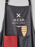 Personalised Apron - Chambray Cafe Style