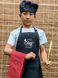 Personalised Kids Apron & Hat - Head Chef Sous Chef