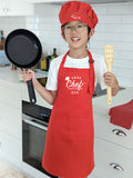 Personalised Kids Apron & Hat - Head Chef Sous Chef