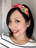 Skinny Scarf Bandana - Red Florals