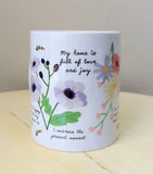 Personalised Mug - Affirmations Self Care Lilac Florals