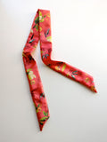 Skinny Scarf Bandana - Red Florals