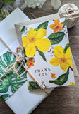 Greeting Card - Thank You In Yellow Vine
